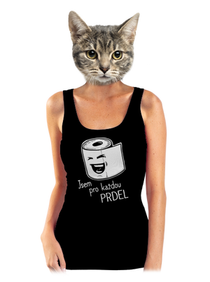 Prdel dámské tílko klasické Black