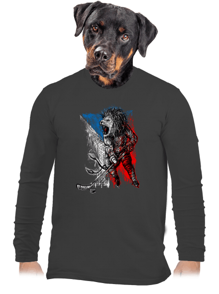 Hokejový lev pánské dlouhý rukáv Dark Grey