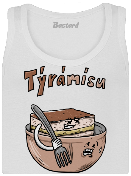 Týrámísu dámské tílko klasické White