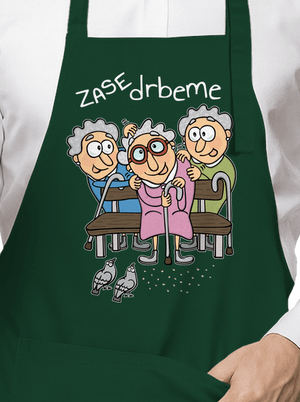 Zase drbeme zástěra Bottle Green