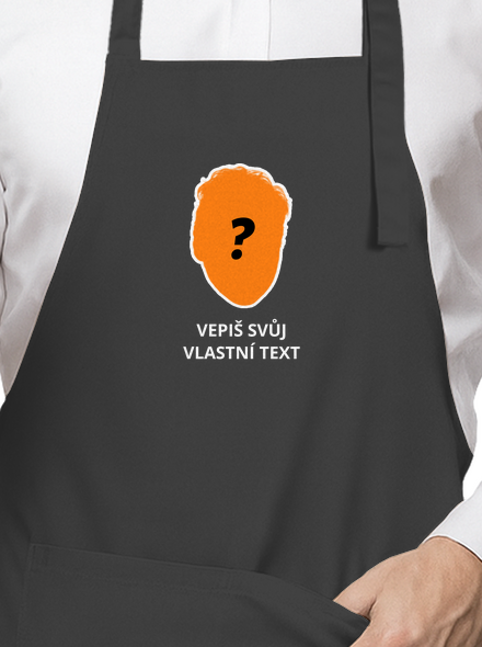 Tvoje hlava zástěra Dark Grey