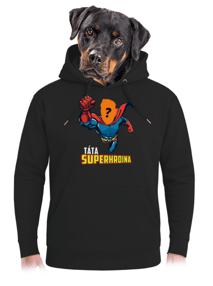 Táta superhrdina unisex mikina premium Dark Black