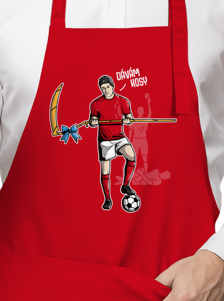 Dávám kosy zástěra Red