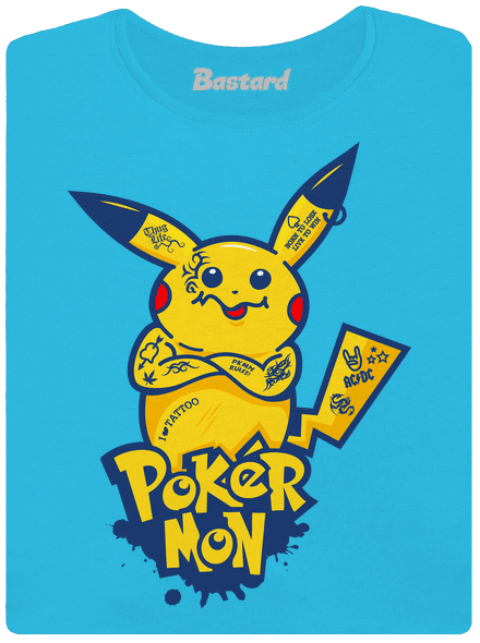 Pokérmon dámské tričko s lemem Blue Atol