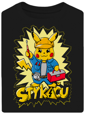 Stykaču unisex tričko oversized Black