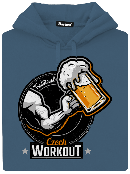 Czech Workout dámská mikina klokanka Denim