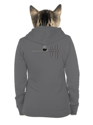 Coffee help dámská mikina na zip Steel Gray