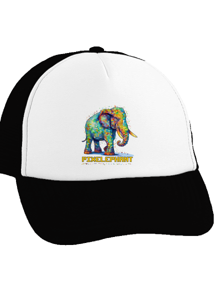 Pixelephant kšiltovka truckerka Black cap