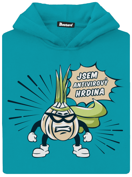 Antivirový hrdina dětská mikina klokanka Hawaiian Blue