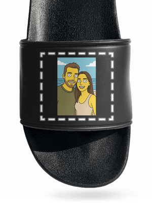 Simpsonovi z vlastní fotky pantofle Black