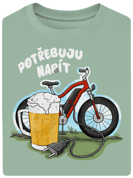 Potřebuju napít unisex tričko oversized Sage