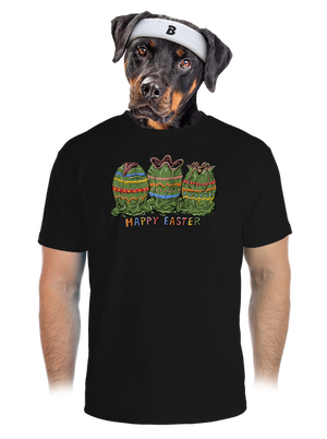 Happy Easter pánské sportovní tričko Black