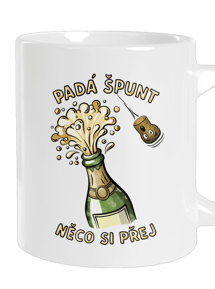 Padá špunt velký hrnek White