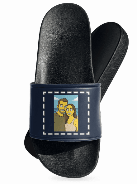 Simpsonovi z vlastní fotky pantofle Navy