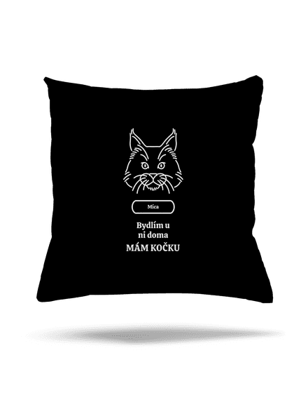 Nemůžu, mám kočku polštář Black