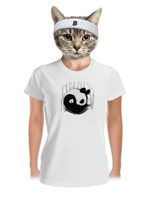 Dvě spící pandy dámské sportovní tričko White