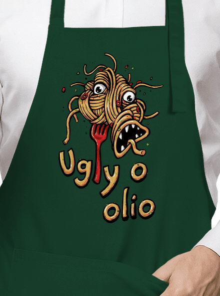 Ugly o olio zástěra Bottle Green