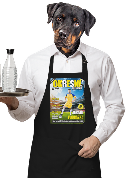 Fotbalová hvězda zástěra Black