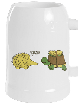 Želva s ježkem půllitr White