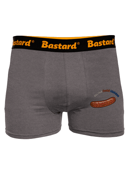 Poctivá buchta a klobása boxerky Gray Melange