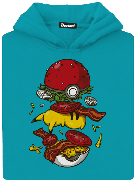 Pokémon burger dětská mikina klokanka Hawaiian Blue