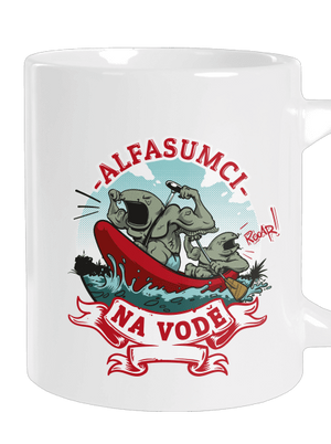 Alfasumci na vodě velký hrnek White