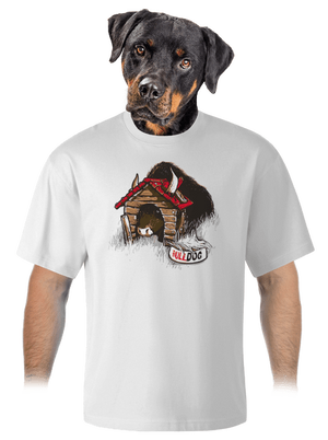 Bulldog unisex tričko oversized White