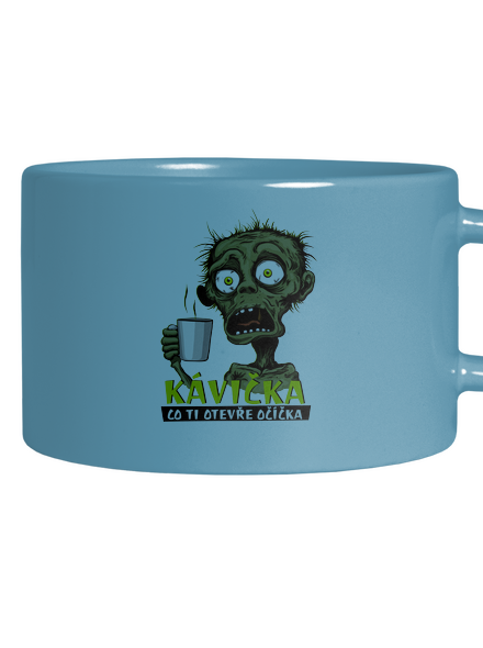 Zombie kávička hrnek makronka Blue Macaron