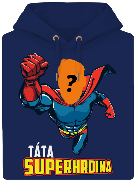 Táta superhrdina unisex mikina premium Navy