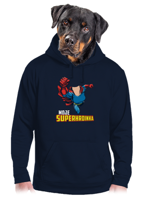 Moje superhrdinka pánská mikina klokanka Navy