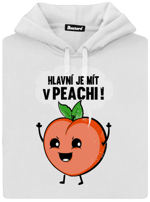 V peachi dámská mikina klokanka White