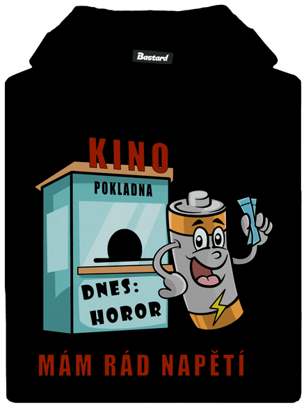 Mám rád napětí dětská mikina klokanka Black