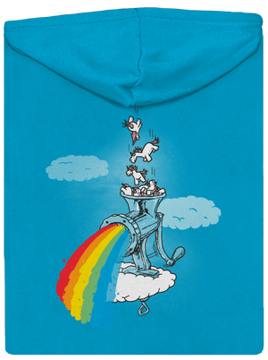 Jak vzniká duha dámská mikina na zip Blue Atol