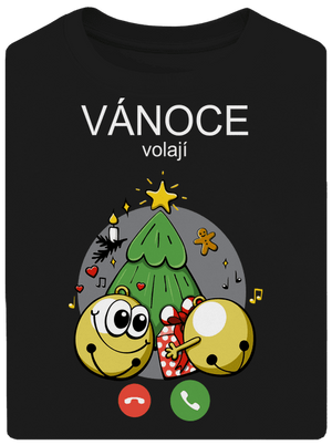 Vánoce volají unisex tričko oversized Black
