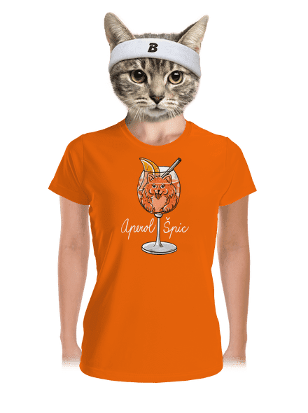 Aperol Špic dámské sportovní tričko Neon Orange
