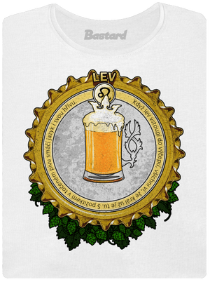 Pivní horoskop: Lev dámské tričko s lemem White
