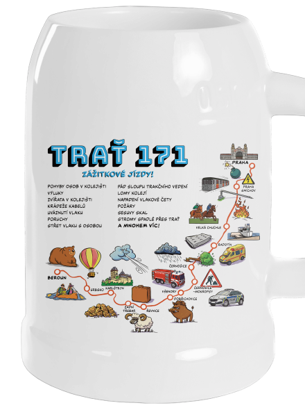 Trať 171 půllitr White