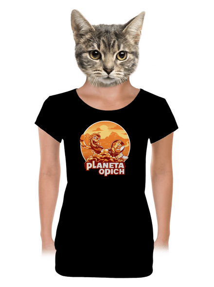 Planeta opich dámské tričko s lemem Black