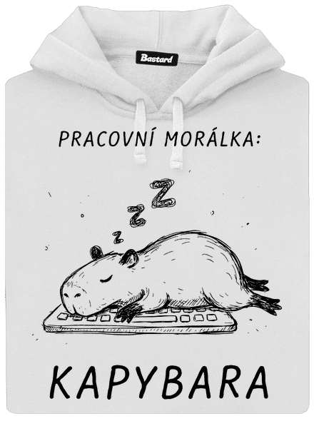 Pracovní morálka dámská mikina klokanka White