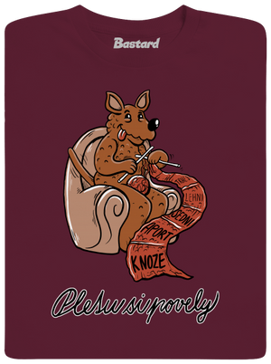 Pletu si povely pánské tričko Burgundy