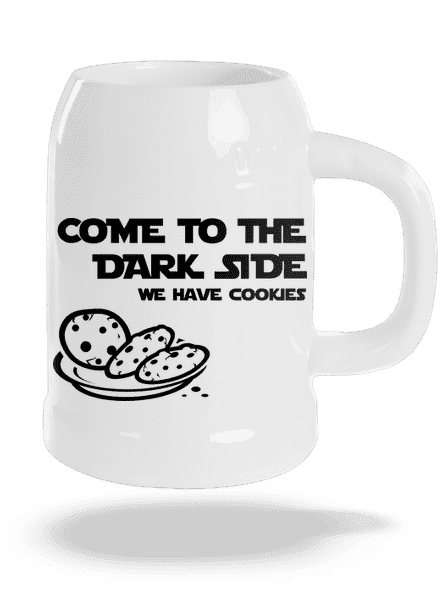 Come to the dark side půllitr White