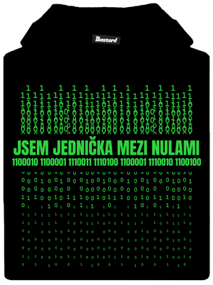 Jednička mezi nulami dětská mikina klokanka Black