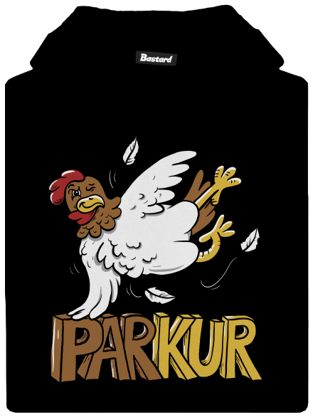 Parkur dětská mikina klokanka Black