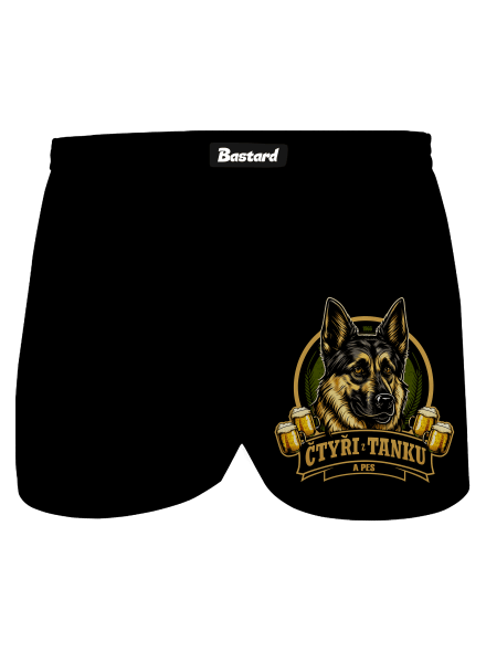Čtyři z tanku a pes pánské trenky Black