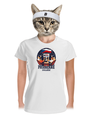 Přikázané uvolnění dámské sportovní tričko White