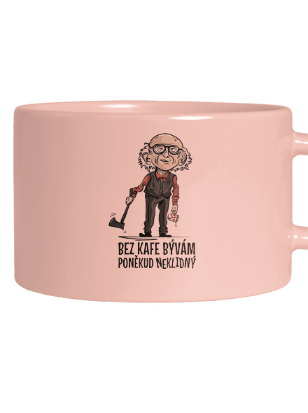 Neklidný bez kafe hrnek makronka Pink Macaron