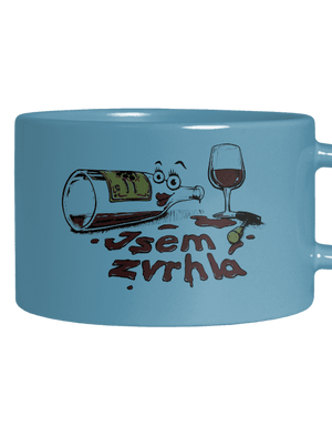 Zvrhlá hrnek makronka Blue Macaron