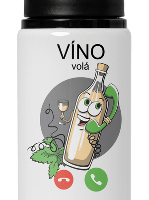 Bílé víno volá lahev na vodu White