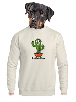 unisex mikina bez kapuce