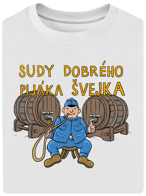 Sudy dobrého pijáka Švejka unisex tričko oversized White